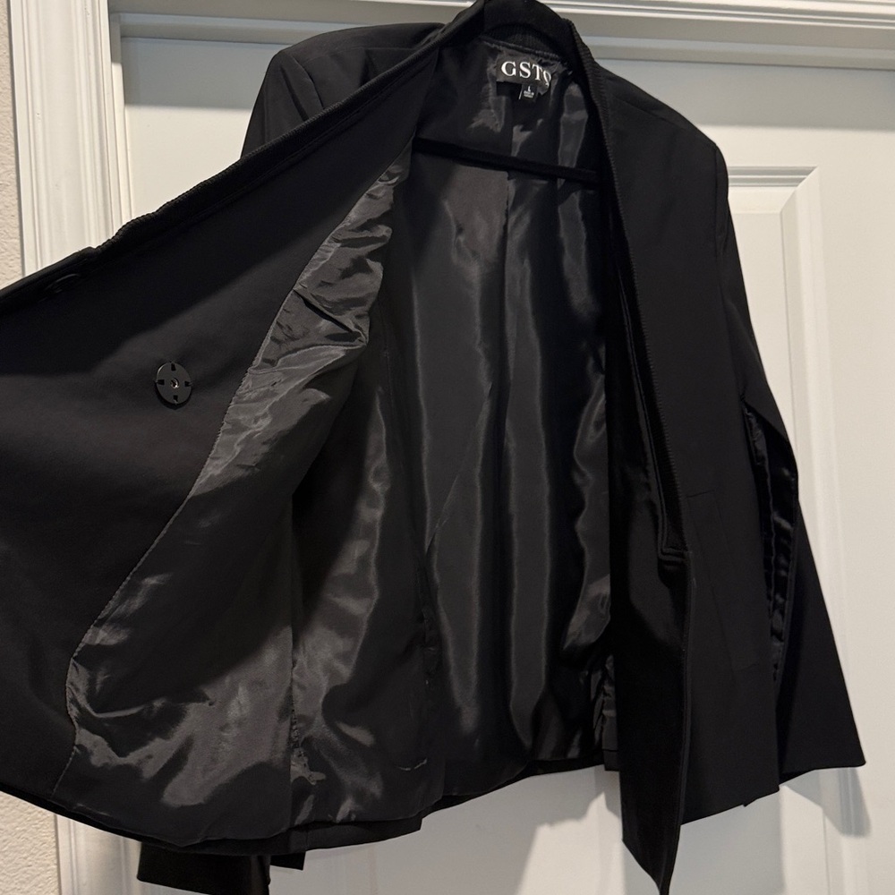GSTQ Black Blazer Cape Size Large - Picture 10 of 16